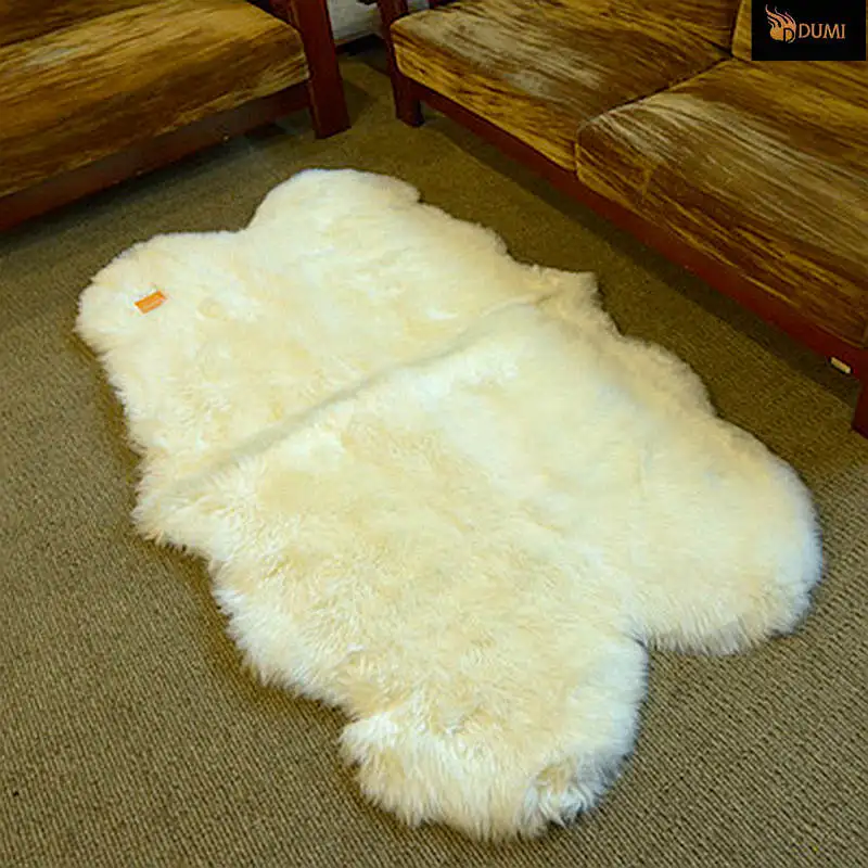 2Pieces/Lot 180x100cm Genuine Sheepskin Quad Pelts 3.5x6 Soft Nursery