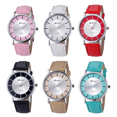 Women Retro Round Dial Faux Leather Band Analog Quartz Movement Wrist Watches Women Retro Round Dial Faux Leather Band Analog Quartz Movement Wrist Watches