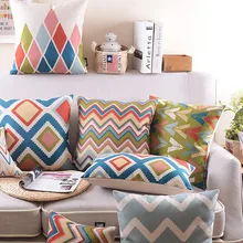 Нордическая абстракция Геометрическая льняная хлопковая Подушка для офиса автомобиля домашний декор для дивана подушки