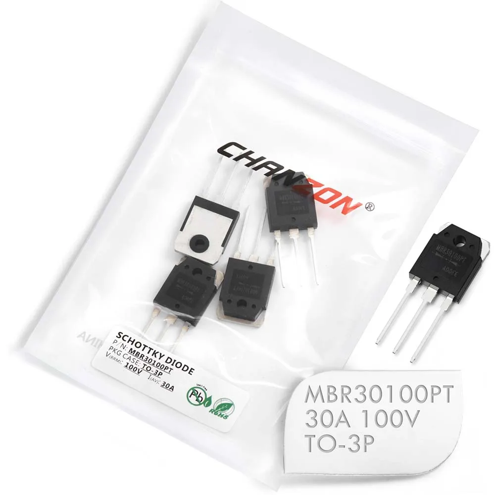 (5 шт.) MBR30100PT Schottky барьер выпрямитель диоды 30A 100 в TO 3P (TO 247AD) 30 Ампер Вольт MBR30100