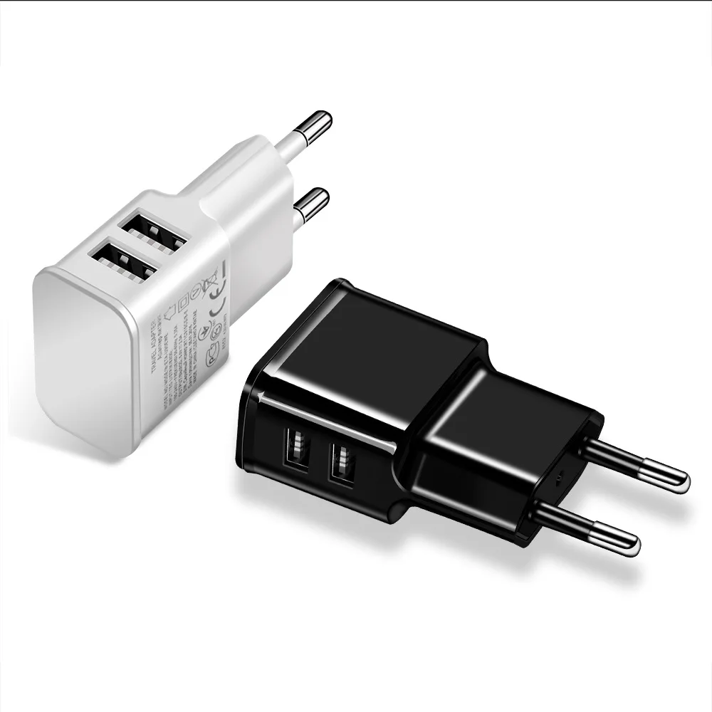 2,0 Dual USB зарядное устройство Портативный ЕС Plug зарядки адаптер для смарт мобильный телефон iphone планшеты Путешествия стены зарядное