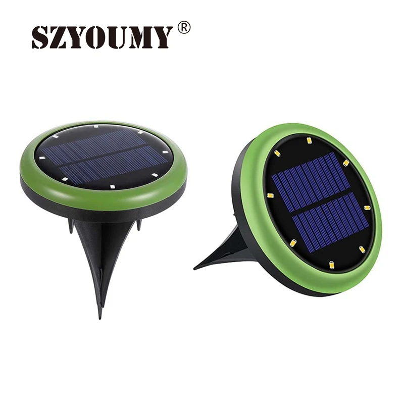 SZYOUMY 8 LED Solar Power Buried Light Ground Lamp Outdoor Path Garden
