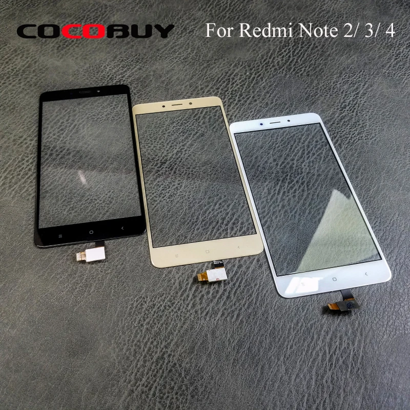 

Touch Screen Digitizer Front Touch Panel Glass Lens for Xiaomi Redmi Note 2 3 4 Front Glass with Touch