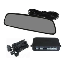 Fio Espelho + 4 Sensor De Estacionamento Sistema de Radar Do Carro Buzzer Display LED Digital X Y 60 graus ângulo Sensor De Espelho 28.8*7.5cmPZ306