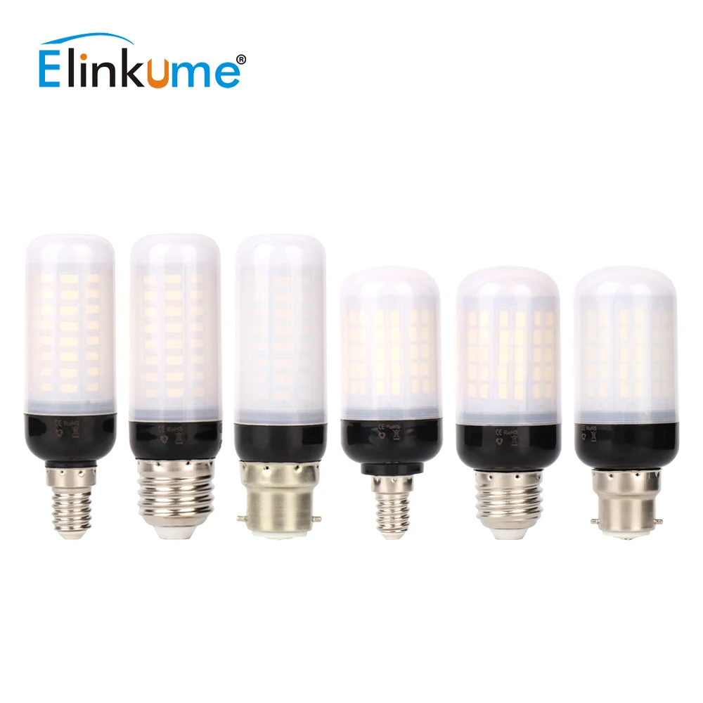 Elinkume E27 bombilla led 5 W 8 W LED maíz lámpara 220 V 230 V luz SMD5730 proyector 72 96 LEDs E14 B22 lampara para el hogar iluminación
