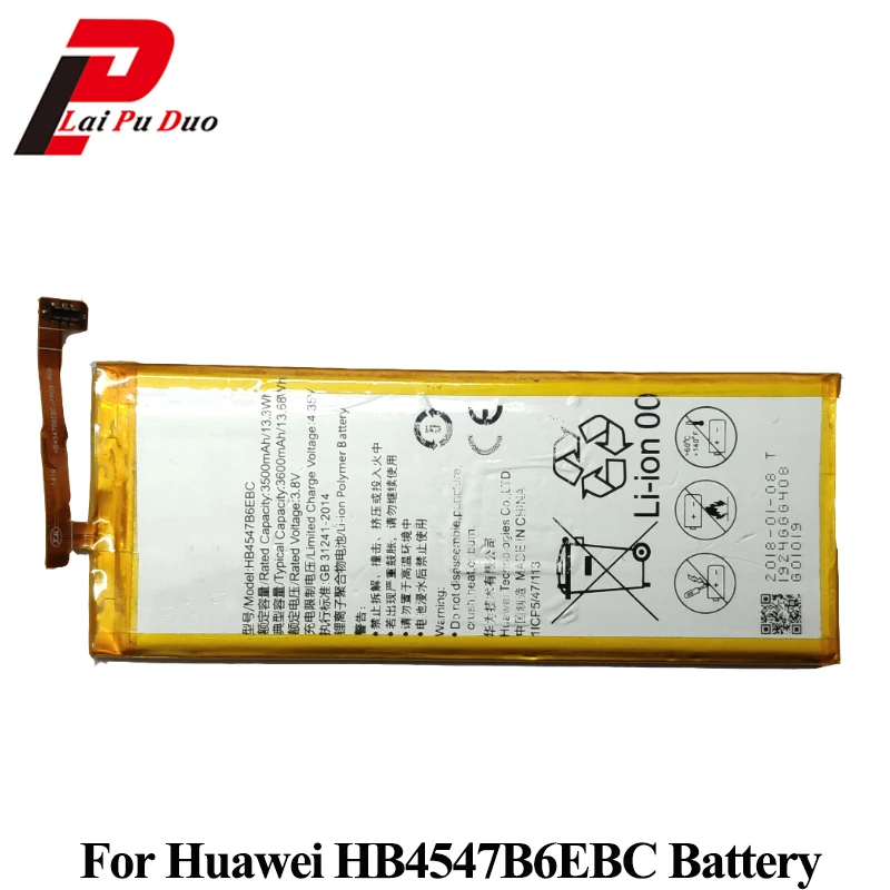 HB4547B6EBC запасная батарея для телефона Huawei Honor 6 Plus PE-TL10 PE-TL20 PE-CL00 3500mAh 3 8 V | Мобильные