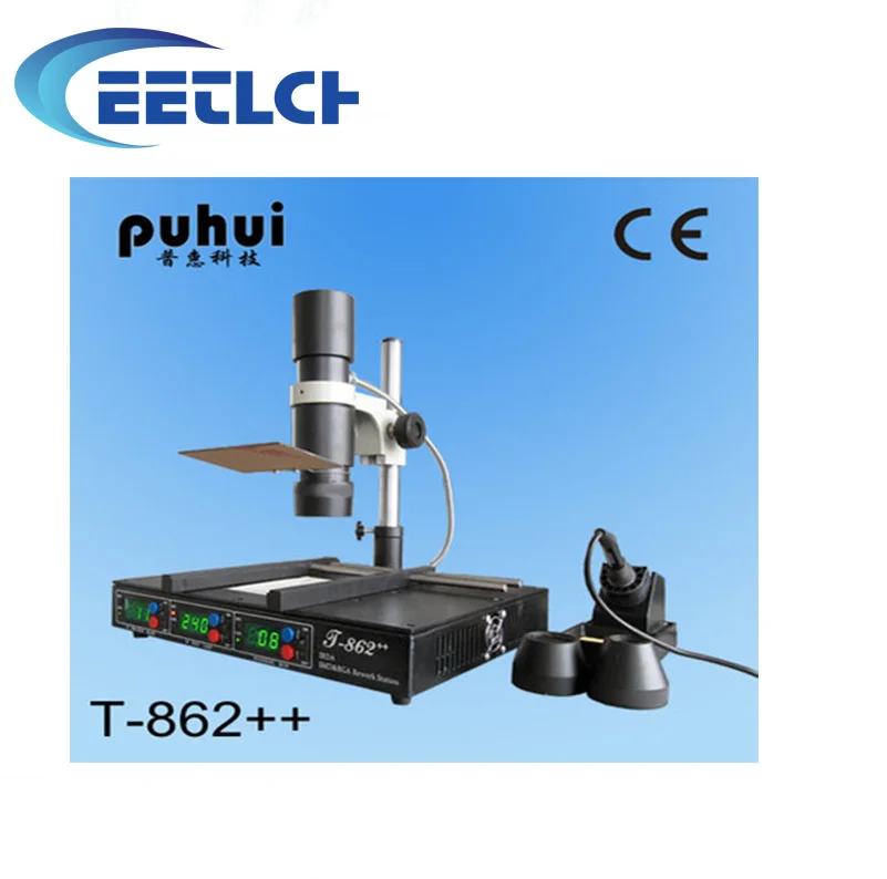 PUHUI SMT BGA IR Rework Station T 862 ++ IRDA сварочная печь T862 инфракрасный SMD сварочный