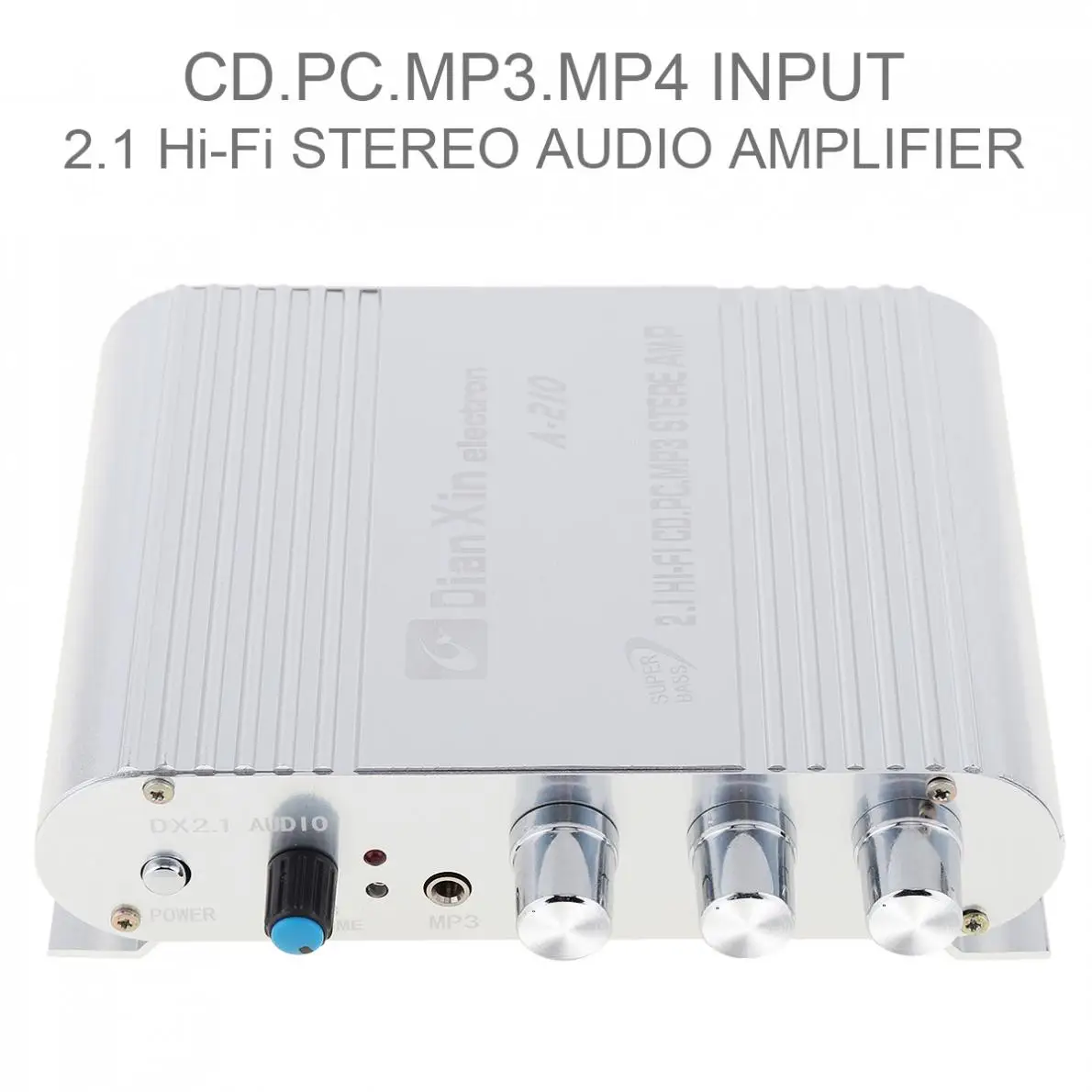 

DC12V 2.1 Channel Subwoofer Hi-Fi Stereo Audio Car Amplifier 40W + 40W with 3.5 AUX Interface for Car /Computer / CD / PC / MP3