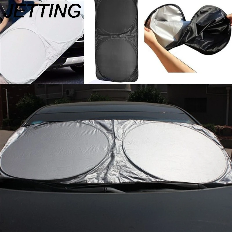 JETTING 1 pc Foldable Jumbo Visor Sun Shade Windshield Cover Car Sun Shade Full Set for Front