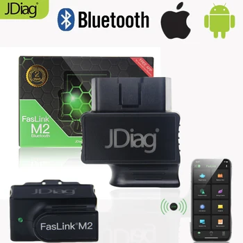 

2020 Original JDiag FasLink M2 Bluetooth 4.0 Auto OBD2 Code Reader Tool connect phone work for ios Android car code scanner tool