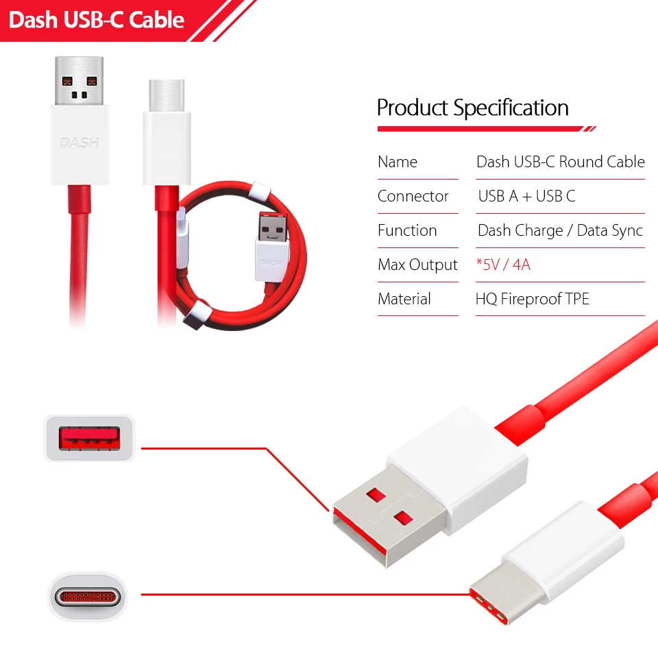 Original-for-Oneplus-6-5t-5-Charger-Cable-USB-3-1-Type-C-Dash-Charger-Type