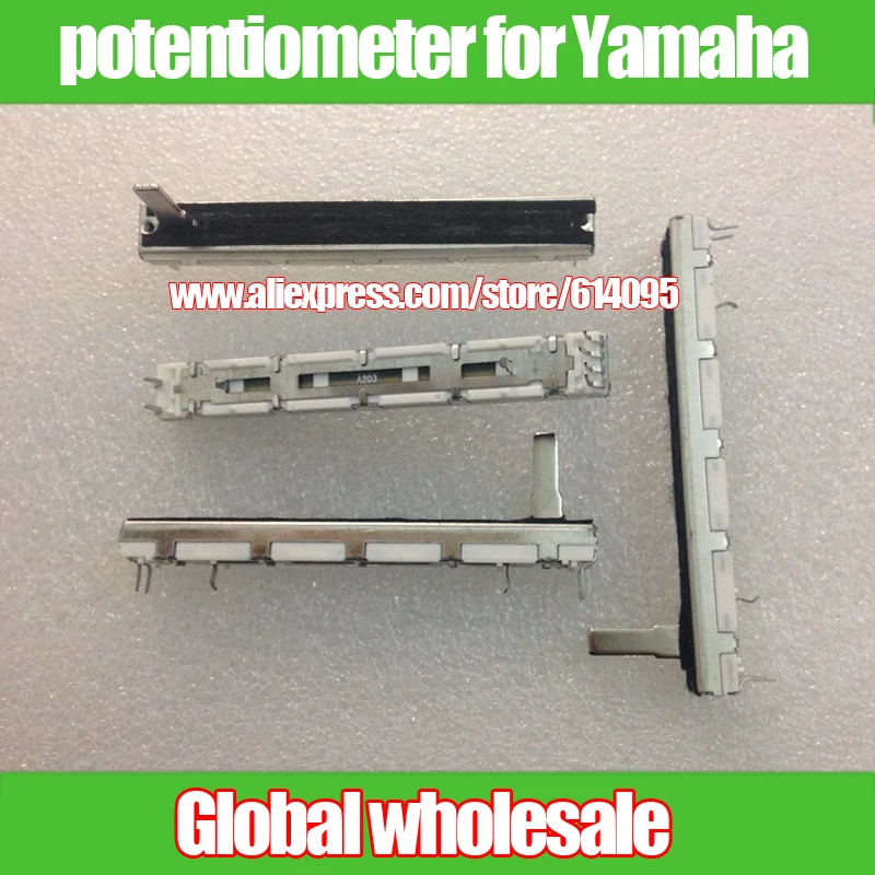 

5pcs For Yamaha MG124CX Mixer Fader / Dual Potentiometer A20K Handle Length 15MM 6 feet 75MM / 20KAx2