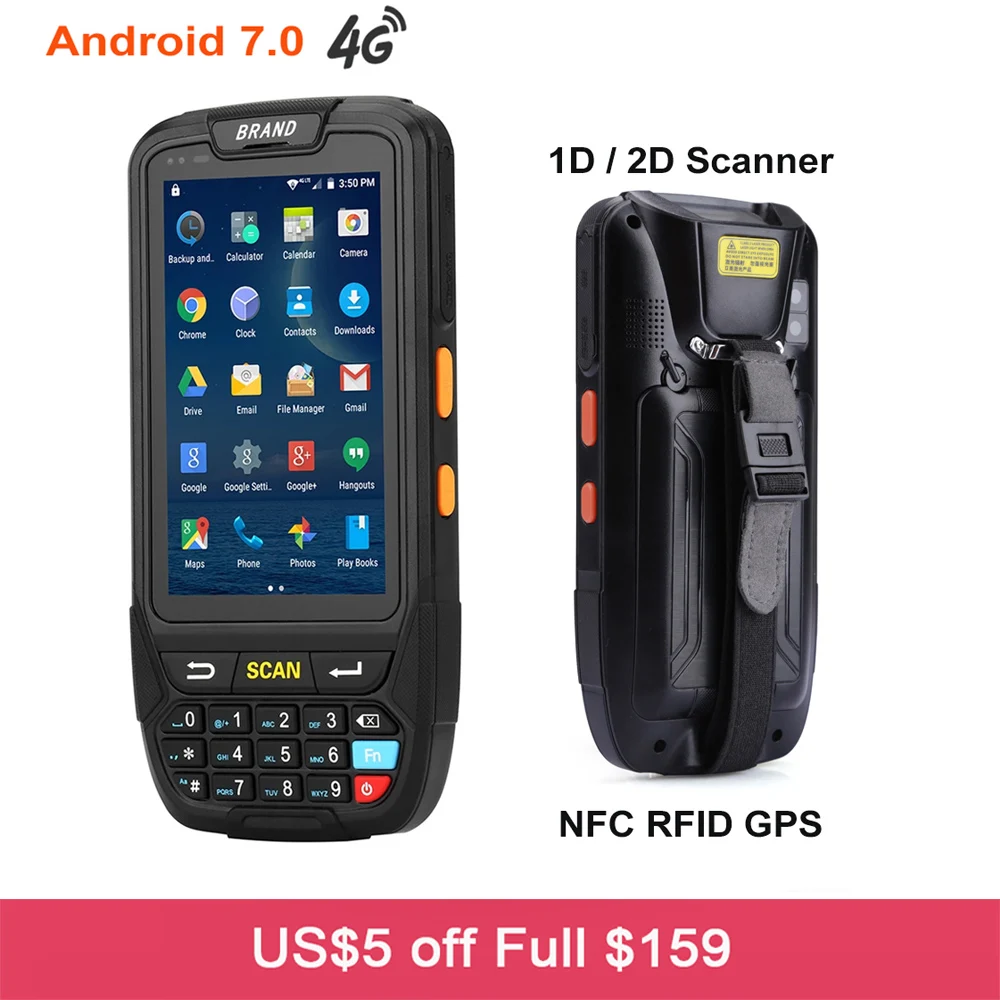 

PDA Barcode scanner 1D 2D Bluetooth Android Handheld Terminal Rugged PDA Wireless Mobile 1D Bar code Scanner Data Collector