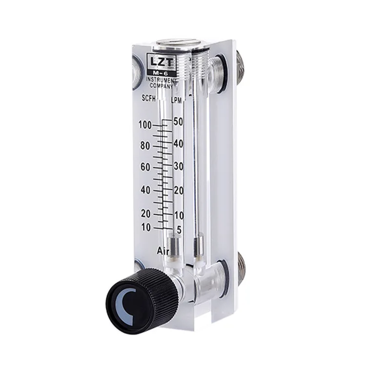 LZT 6T 10 100 SCFH 5 50LPM Square Panel Type Gas Flowmeter