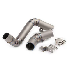 Titanium Alloy Motorcycle Exhaust Middle Pipe Case For KTM DUKE 200 DUKE 390 2012-2016 High Quality
