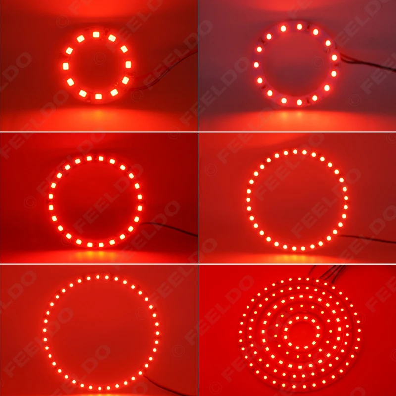 FEELDO 10 шт. 40 мм автомобильные ангельские глазки 1210/3528 12SMD светодиодные фары гало
