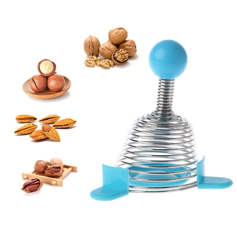 

Creative Stainless Steel Nut Cracker Spring Sheller Walnut Pecan Cap Opener Tool
