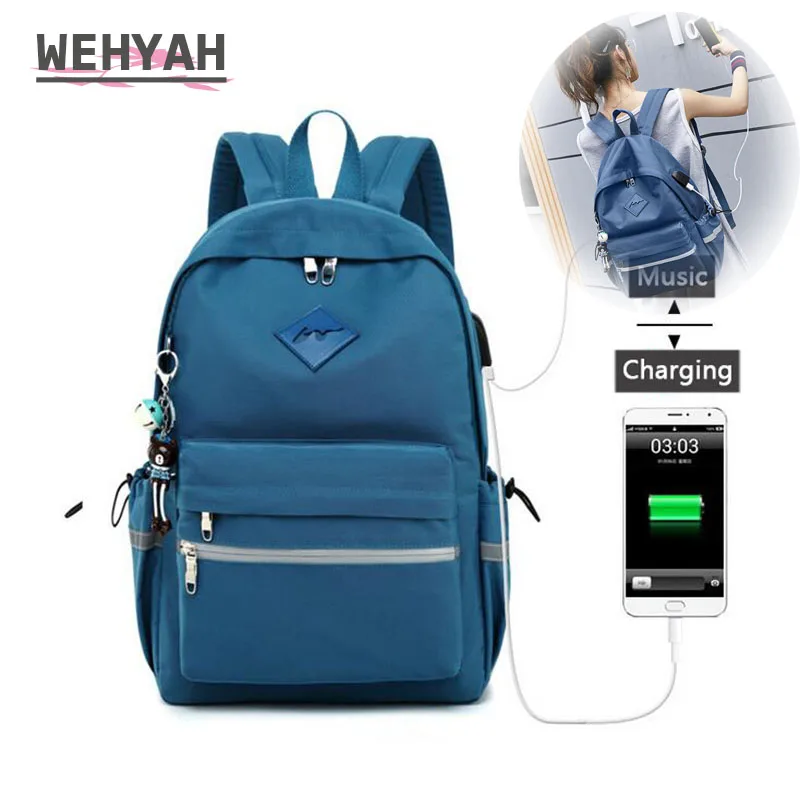 

Wehyah Laptop Backpack Woman Waterproof Backpack with usb Cable Port Anti Thief Backpack Man School Bags for Teenage Girls ZY076