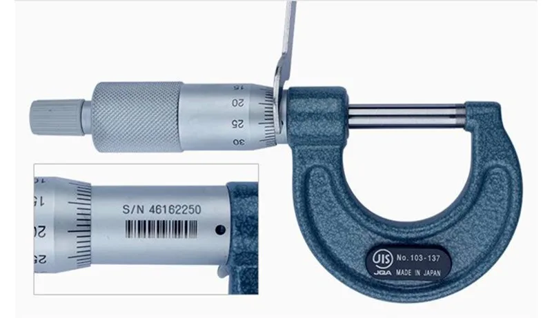 Mitutoyo 103-137/138/139/140 внешний микрометр 0-25-50-75-100mm/0,01 измерения суппорты 103-129/130 0-25-50mm/0,001 мм Micrometro