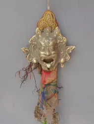 Тибетский Буддизм старый бронзовый медный шелковой Экзорцизм Злой Маг статуя Амулет Подвеска