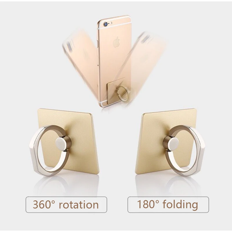 luxury Shape 360 Degree Finger Ring Mobile Phone Stand Holder for iPhone Samsung Huawei Xiaomi Smart Phones Universal Promotion