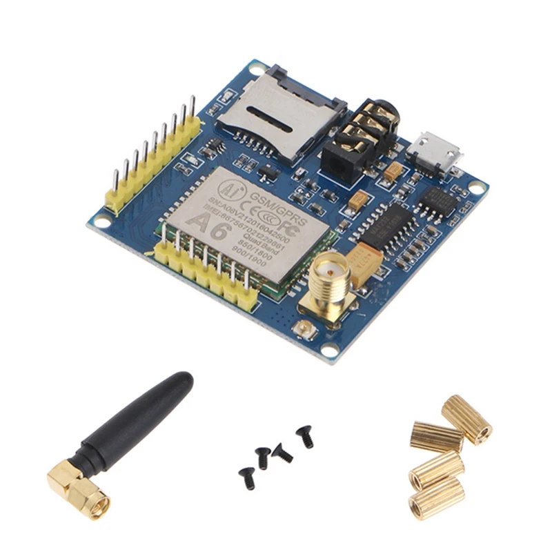 

New 2017 A6 GPRS Pro Serial GPRS GSM Module Core DIY Developemnt Board Replace SIM900 Hot Sale