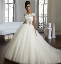 hot sale 2016 Stock Corset Wedding Dresses Ivory White Robe de Mariee Organza Beaded Plus Size Cheap Bridal Gown 023