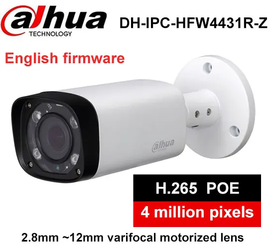 

Dahua H.264 H.265 IPC-HFW4431R-Z 2.8-12mm Varifocal Motorized Lens Network 4MP IR 80M IP camera POE replace IPC-HFW4431R-Z