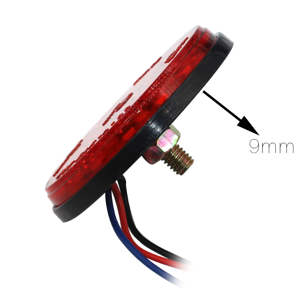 1 шт. мотоцикл тормоз 24 SMD Автомобильный Круглый задний светильник s указатель поворота светильник ATV Светодиодный отражатель грузовик боковой Предупреждение ющий светильник