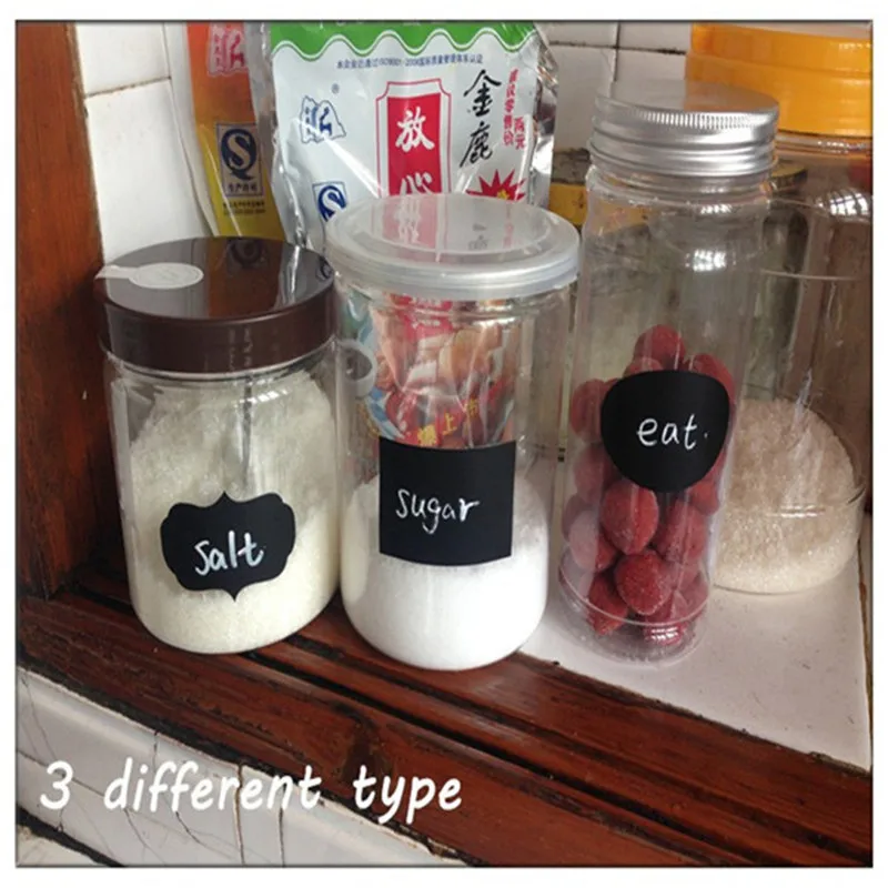 

36pcs Chalk Pen Chalkboard Sticker Labels 3 kinds of styles 3.5X5cm Small labels Kitchen Jar Labels