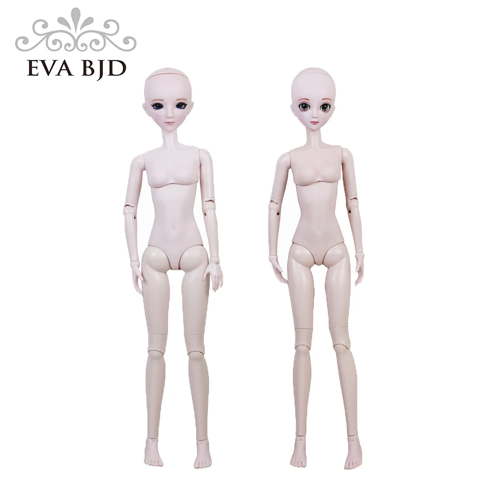 

18" 18 inch Naked Doll 1/4 BJD Doll 45cm 18 inch ball jointed dolls Toy SD dolls + Basic Makeup Soft Body Hard Hands and Feets