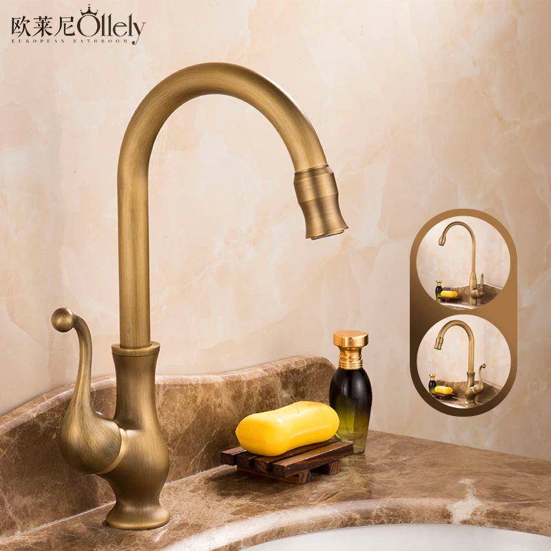 

archaize kitchen the stage basin faucet bibcock of Europe type restoring ancient ways rotary puckering hot and cold water tap