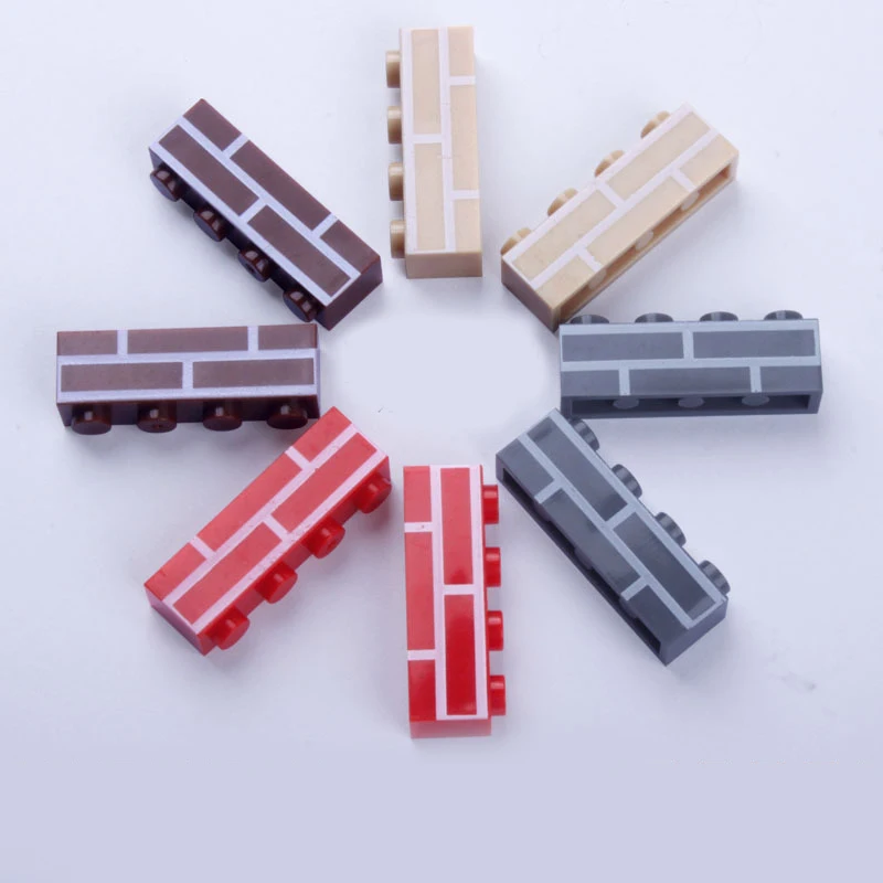 1X4 Castle MOC City DIY Wall Lines Building Blocks Bricks Parts Compatible with Legoed Creative Toys Kid Gift Blocks Part 100Pcs