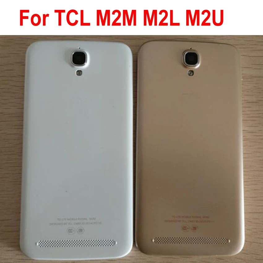 

100% Tested Best Quality Back Battery Cover Housing Door Rear Case + Power Volume Buttons + Camera Lens For TCL M2M M2L M2U