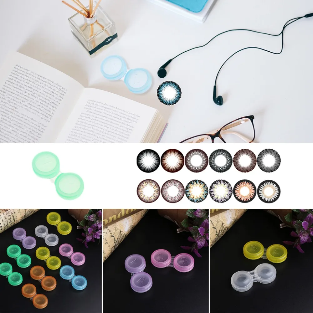 

10Pcs contact lens L+R cases Storage Holder Soaking Container Travel Accessaries 2018 New
