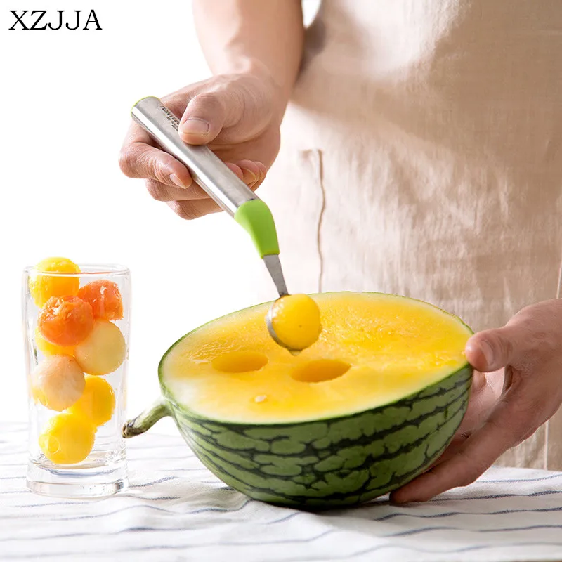 XZJJA Creativity Kitchen Stainless Steel Ballers Machine Eat Watermelon