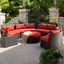 Горячая Распродажа водостойкая глубокая мебель софы патио используемая