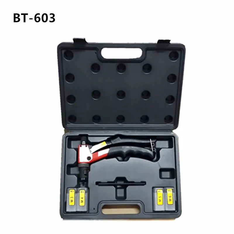 

free shipping 8 inch 200mm hand riveter BT-603 manual rivet gun riveting tools M3 M4 M5 M6 dies BT-603 plastic case packeage