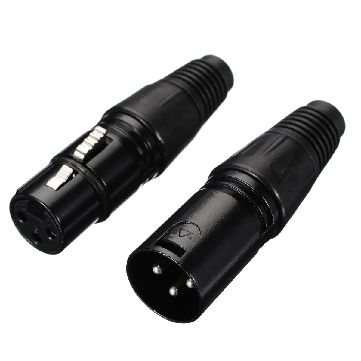 10pairs/20pcs XLR 3-Pin Male Female Connector Microphone Audio Cables Plug Connectors Black