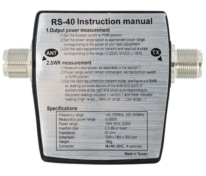 NISSEI RS-40 КСВ/измерители мощности, измеряемый Диапазон 200 Вт, с разъемом адаптера