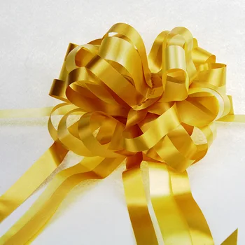 

Baby Shower 10pcs Pull Bow Ribbons Wedding Birthday Party Decor Gift Packing Romantic Home Car Decor DIY Pull Flower Ribbons