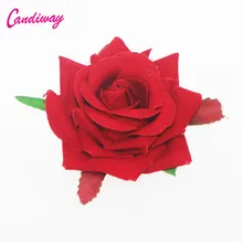 2017 Red High Quality Wedding Flower Floral Hair Clip Hairpin Girls Hair Accessories Headwear Barrettes Woman Hair Ornament