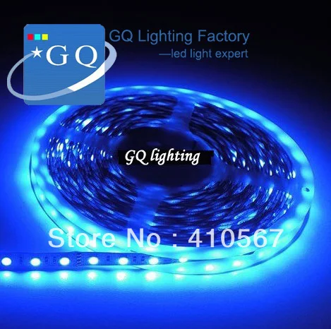 

DHL Fedex Free shipping 12V 3528 SMD LED Strip light Blue color Epistar chip 270-330LM/meter non Waterproof 300leds/5M