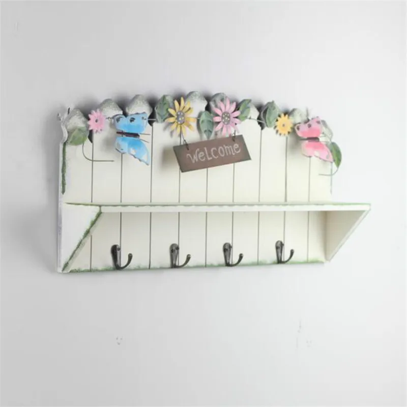 

Wood Storage Holders & Racks Hanging Wall Storage Racks Farmhouse Style Key Hanging Storage Shelf Wood Rack Organizer Holders