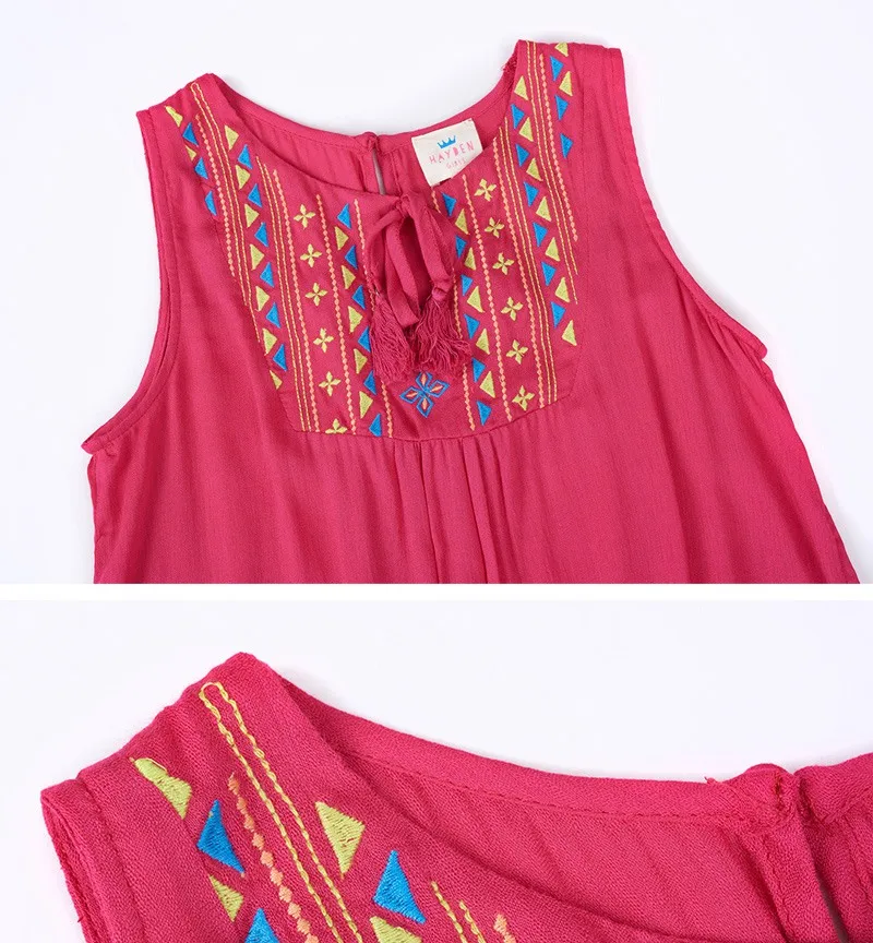 Embroidered Tank Dress Girl G5067-6
