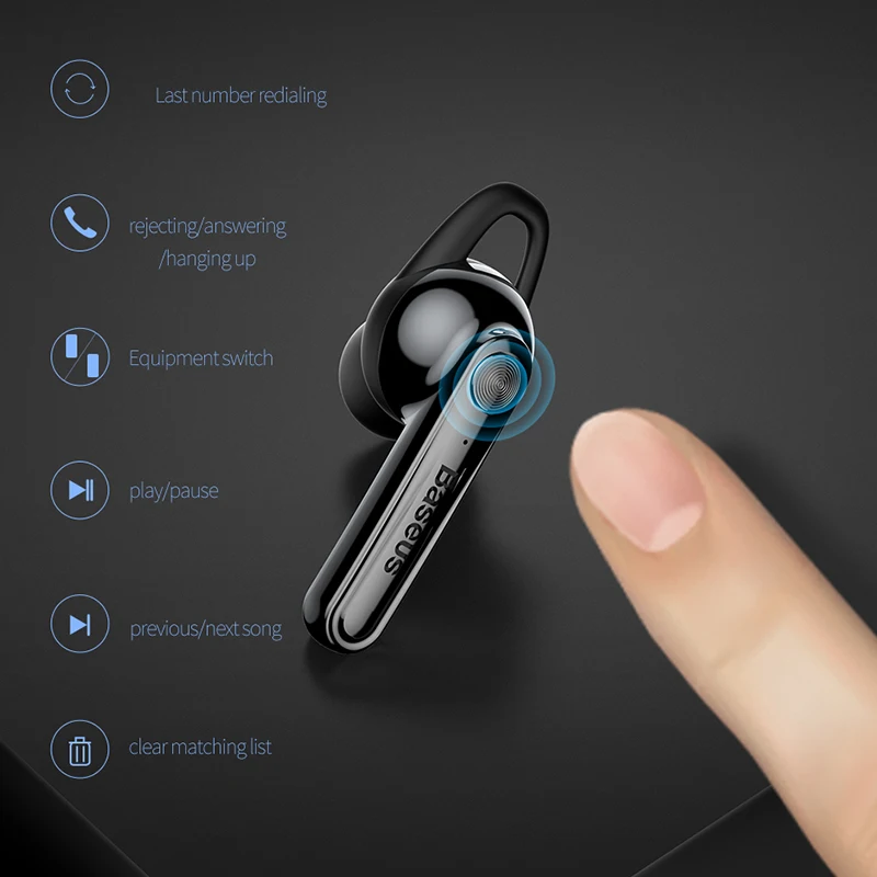 Buy Online Baseus Charging Bluetooth Earphone Single Business
