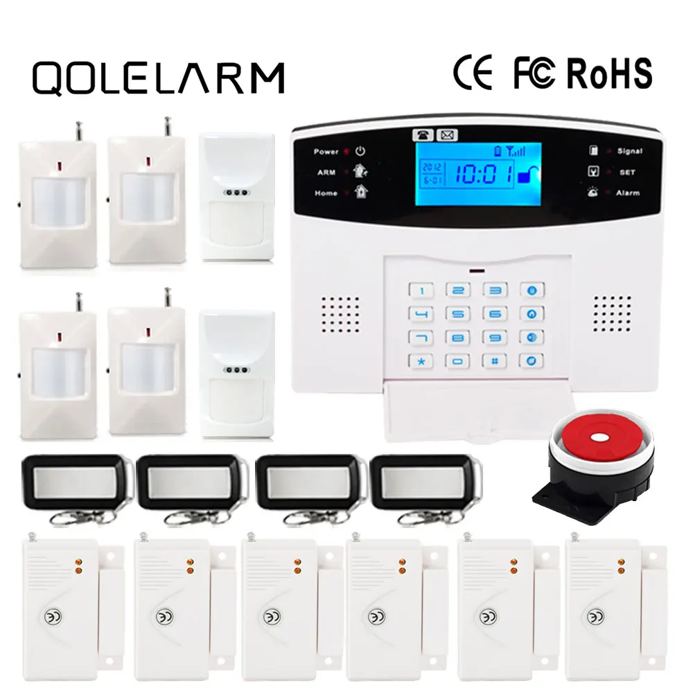 433 mhz 99 wireless 7 wired defense gsm alarm system China for smart home  security with Anti-pet infra PIR sensor