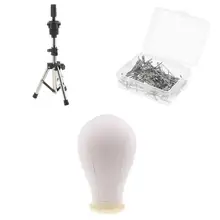 24 В пробковой подушечка из ткани манекен головка с металлическим регулируемым штативом вешалка для париков для создания париков с 100 шт 38 мм Т шпильки