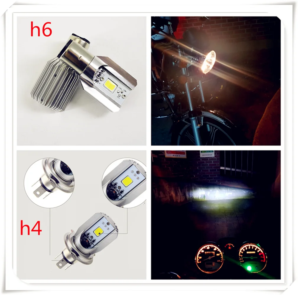 Светодиодная мотоциклетная лампа H6 h4 6000k светильник ATV HONDA VTR1000F fiрестоm CBR125R CBR300R CB300F FA| |