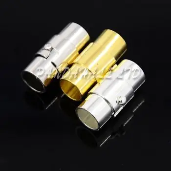

Brass Magnetic Screw Clasps, Column, Mixed Color, 17x7mm, Hole: 6mm